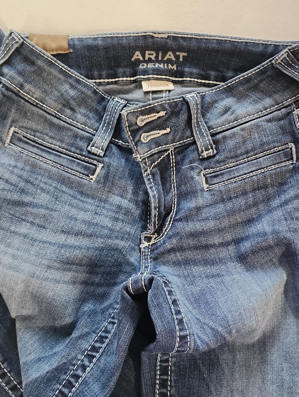 Ariat Women's Medium Blue Trouser Cut Jeans